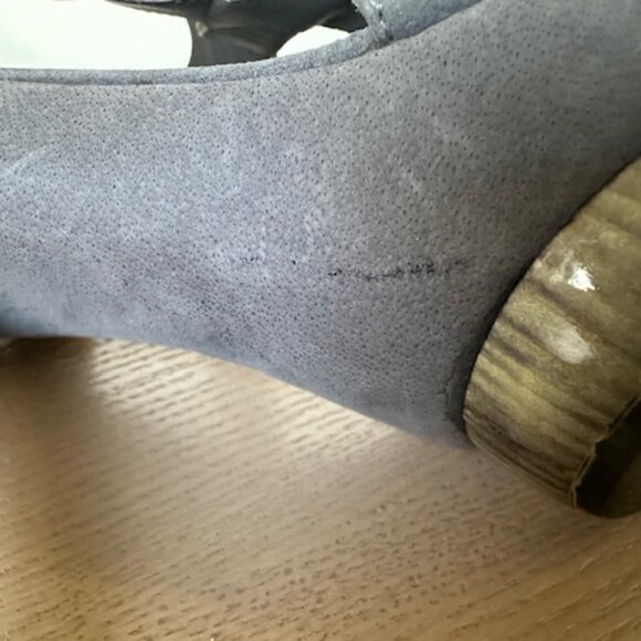 Jil Sander Sandal Pumps, Grey, Suede, Strappy, Stilleto, Size 36.5 - Picture 14 of 15